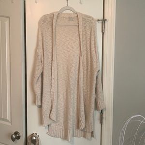 Long American eagle cream cardigan